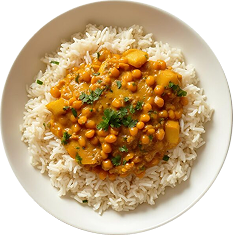 Chickpea Curry + Rice
