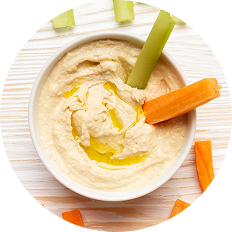 Carrot Sticks + Hummus