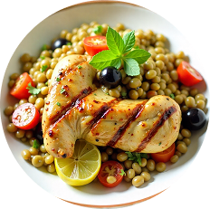 Grilled Chicken + Lentil Salad