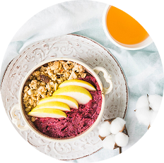 Herbal Tea + Oatmeal with Pear