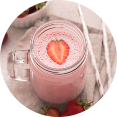 Protein Smoothie + Strawberries